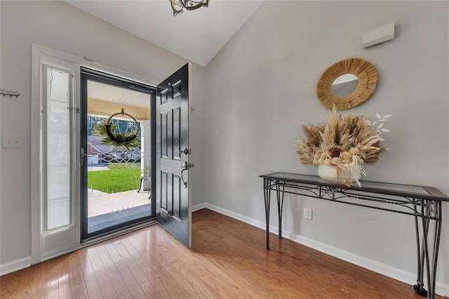964 Natural Brook Trl, Lawrenceville, GA 30045 - foyer featuring wood finished floors and vaulted ceiling