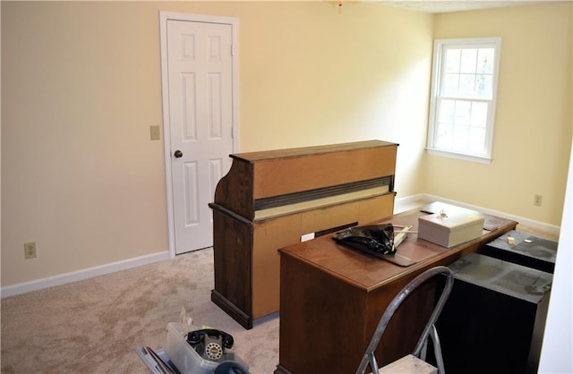 1521 Larkwood Dr, Canton, GA 30114 - office area featuring baseboards and light colored carpet