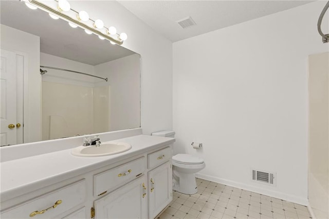 305 Bridgewater Ter, Canton, GA 30115 - full bathroom with vanity, tile patterned floors, and a shower