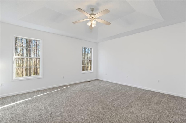 305 Bridgewater Ter, Canton, GA 30115 - carpeted spare room featuring a raised ceiling and a ceiling fan