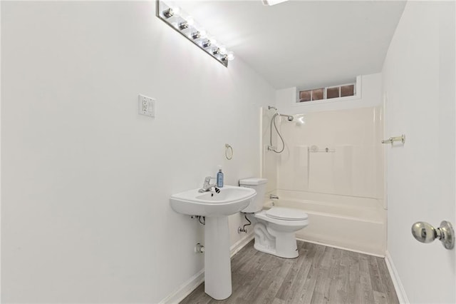 305 Bridgewater Ter, Canton, GA 30115 - full bathroom featuring shower / washtub combination and wood finished floors