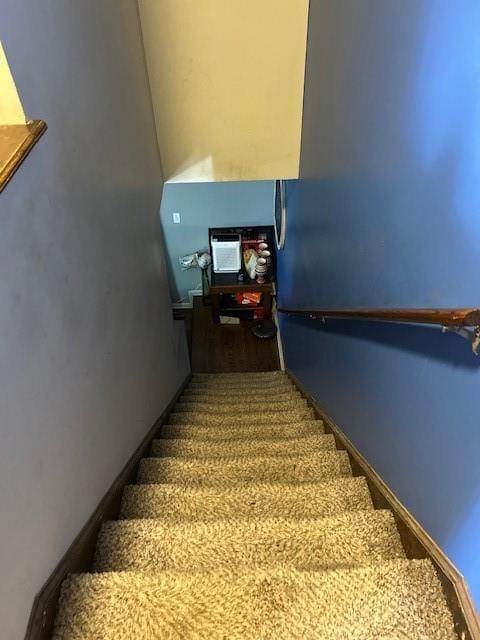 view of stairway