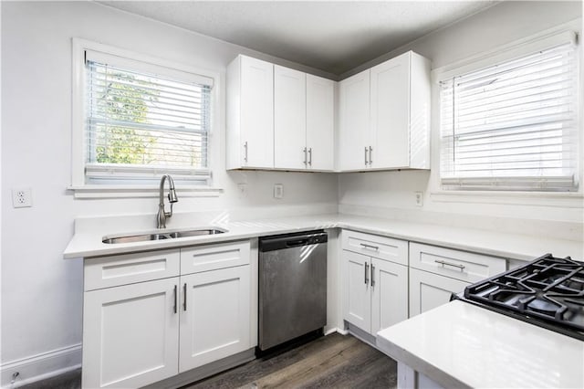 1380 Westmont Rd SW, Atlanta, GA 30311 - kitchen with a sink, white cabinetry, light countertops, and dishwasher