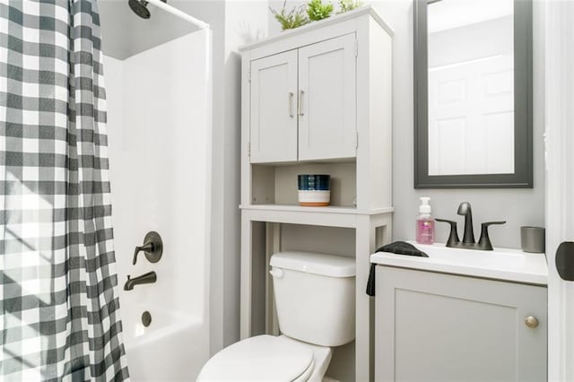 1912 Wax Rd, Aragon, GA 30113 - full bath featuring toilet, vanity, and shower / bath combination with curtain