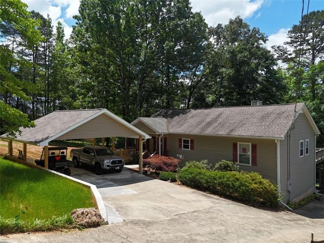 view of ranch-style home