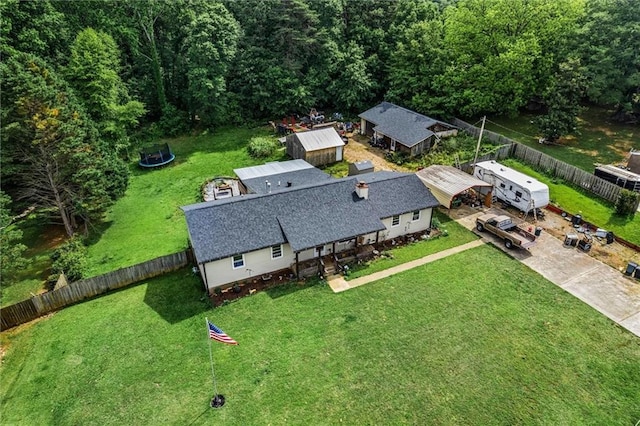 140 Wilbanks St, Buford, GA 30518 - view from above of property with a heavily wooded area