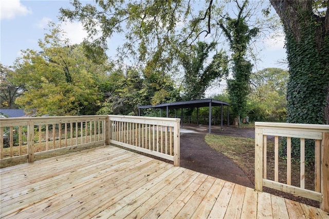 view of wooden terrace