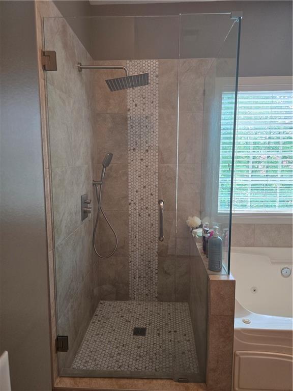 106 Trailside Way, Hiram, GA 30141 - full bath with a jetted tub and a shower stall