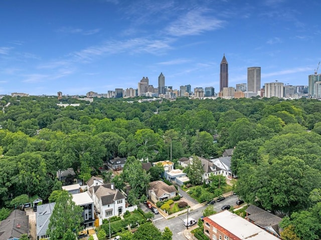 bird's eye view featuring a view of city