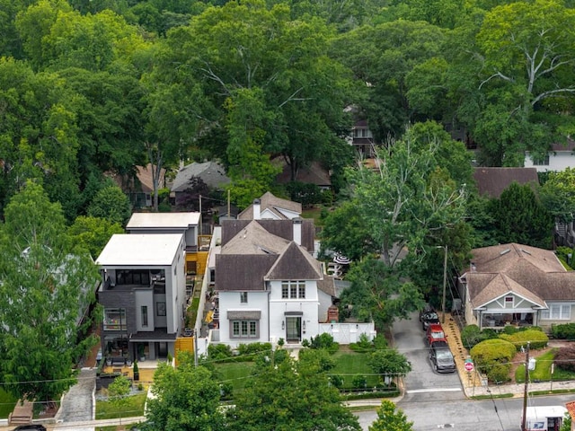 drone / aerial view with a residential view