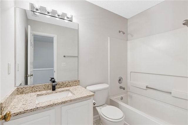 2754 Terrell Trace Dr, Marietta, GA 30067 - full bathroom featuring toilet, vanity, and bathing tub / shower combination