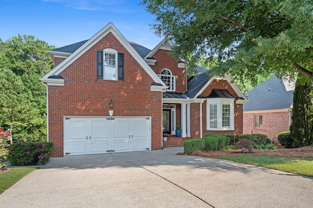 view of property with a garage