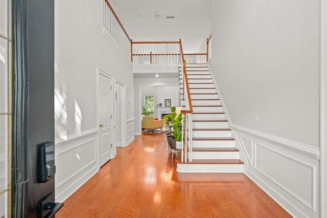 foyer featuring wood-type flooring