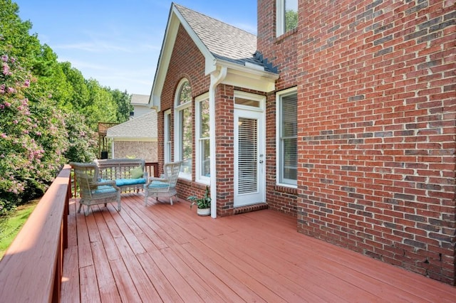 view of wooden terrace