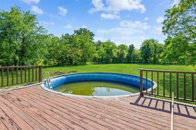 60 Boardwalk Ave, Covington, GA 30016 - outdoor pool with a deck and a yard