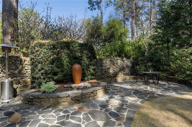 view of patio with outdoor dining area