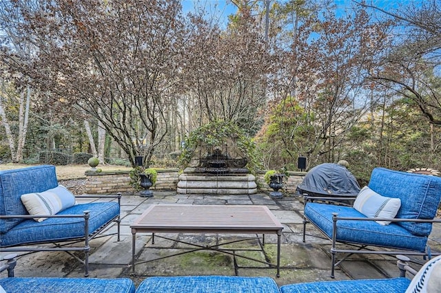 view of patio / terrace with an outdoor hangout area