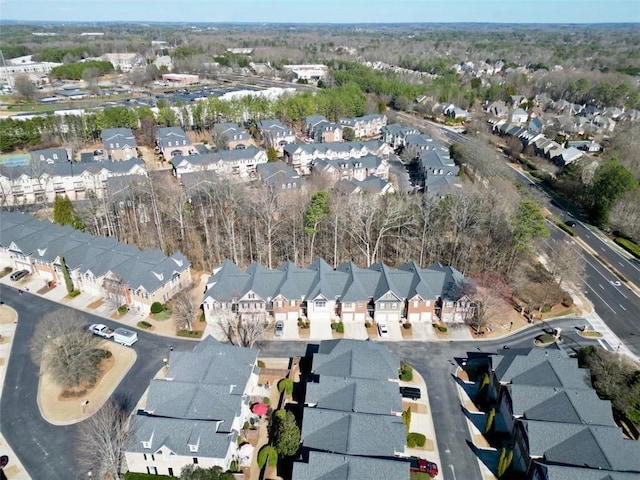 aerial view featuring a residential view