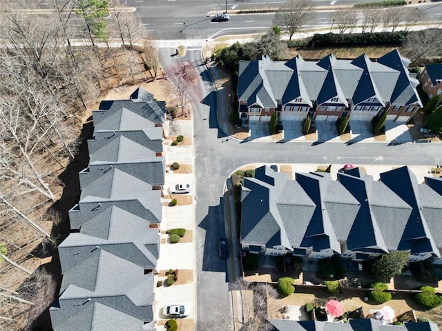 bird's eye view with a residential view