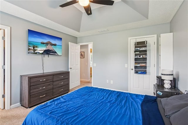 1671 Bismarck Cir, Winder, GA 30680 - bedroom featuring light colored carpet, a ceiling fan, and baseboards