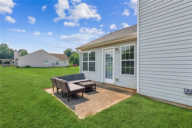 1671 Bismarck Cir, Winder, GA 30680 - view of green lawn featuring a patio area and outdoor lounge area