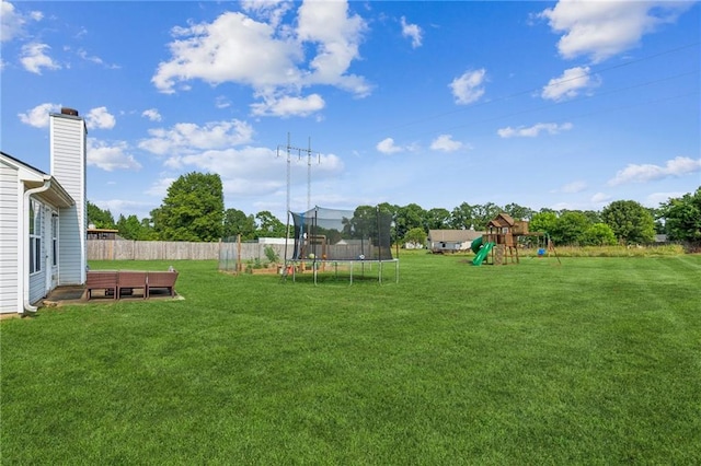 1671 Bismarck Cir, Winder, GA 30680 - view of yard featuring a trampoline and a playground