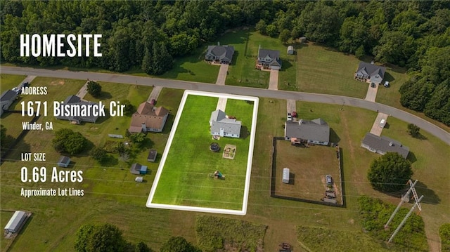 1671 Bismarck Cir, Winder, GA 30680 - view of property location featuring property boundaries highlighted