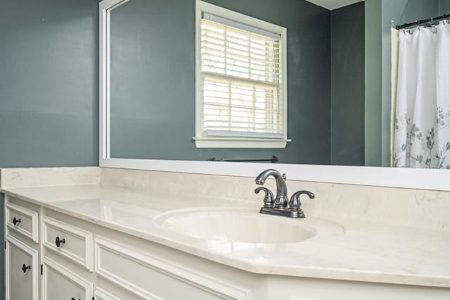 2689 Spring Rock Ct NE, Roswell, GA 30075 - bathroom featuring vanity and a shower with shower curtain