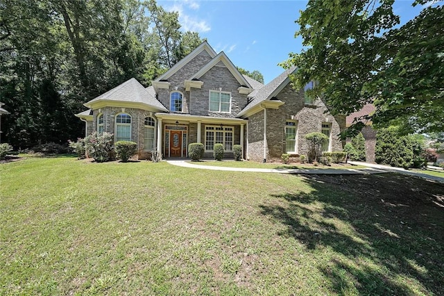 375 Beracah Trl SW, Atlanta, GA 30331 - view of front of property with stone siding and a front yard