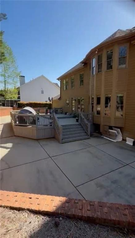 view of community with a patio