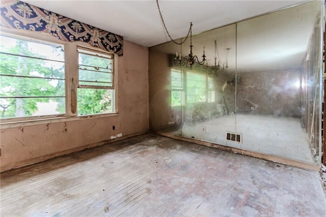view of unfurnished dining area