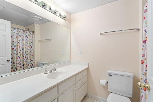 4770 Powers Park Ct NE, Marietta, GA 30067 - full bath featuring toilet, vanity, baseboards, and tile patterned flooring