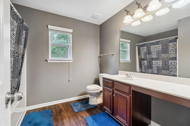 4515 Ambassador Way, Cumming, GA 30040 - full bath featuring wood finished floors, plenty of natural light, vanity, and toilet