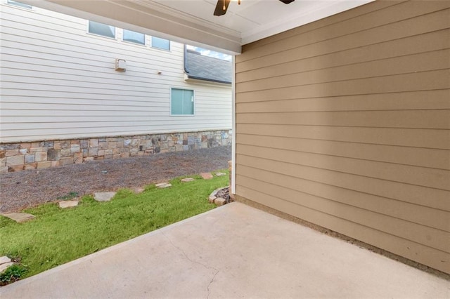 view of patio / terrace with ceiling fan