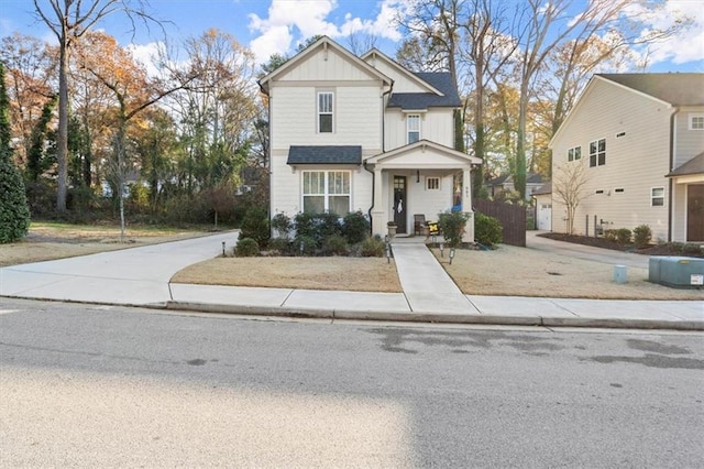 view of property featuring a porch