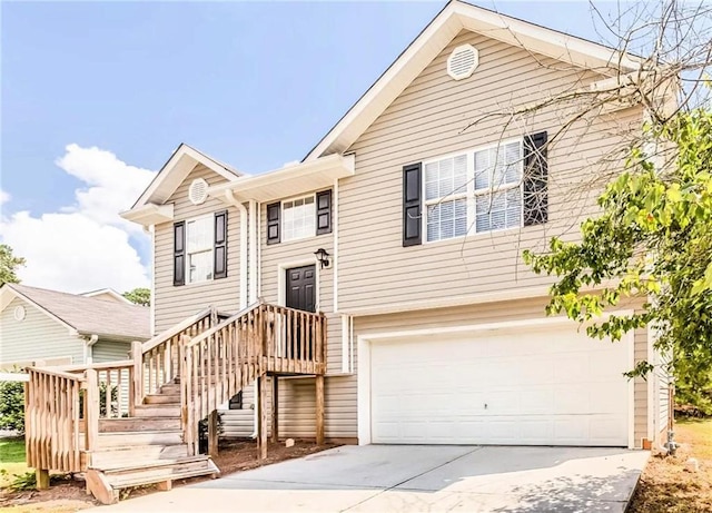 split foyer home with a garage