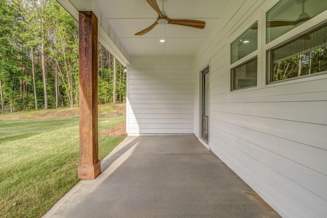 961 Goat Rd NW, Resaca, GA 30735 - view of patio / terrace with a ceiling fan