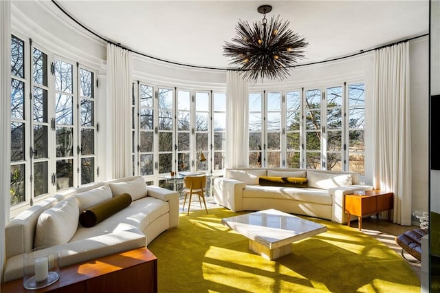 sunroom / solarium with a wealth of natural light