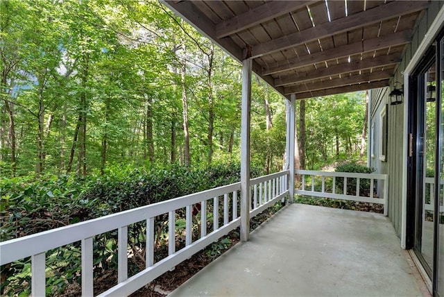 view of patio / terrace with a porch