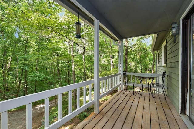 view of wooden deck