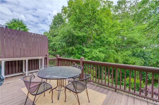 view of wooden terrace