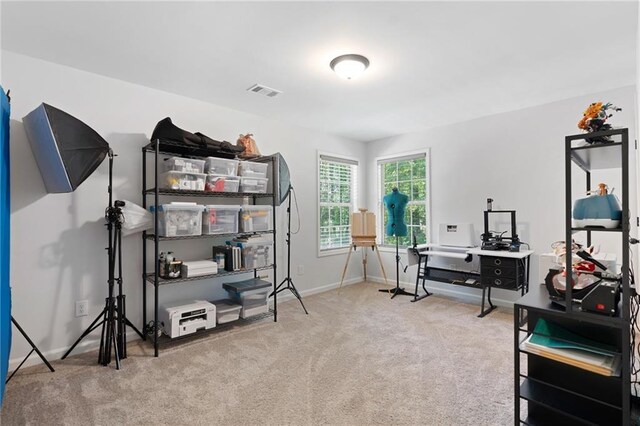 interior space with baseboards and visible vents