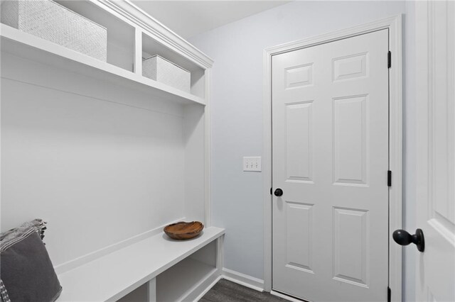 mudroom with baseboards