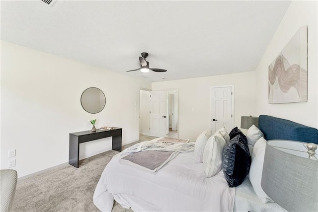 5759 Albans Way, Lithonia, GA 30058 - bedroom featuring light colored carpet, baseboards, and ceiling fan
