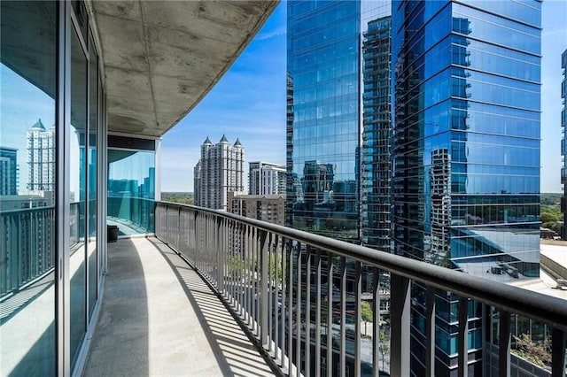 balcony with a city view