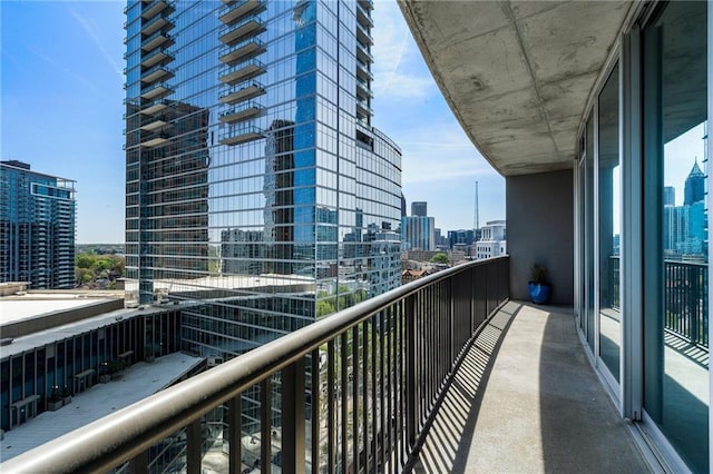 balcony with a city view