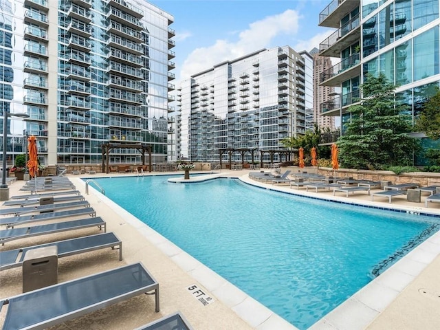 pool featuring a patio