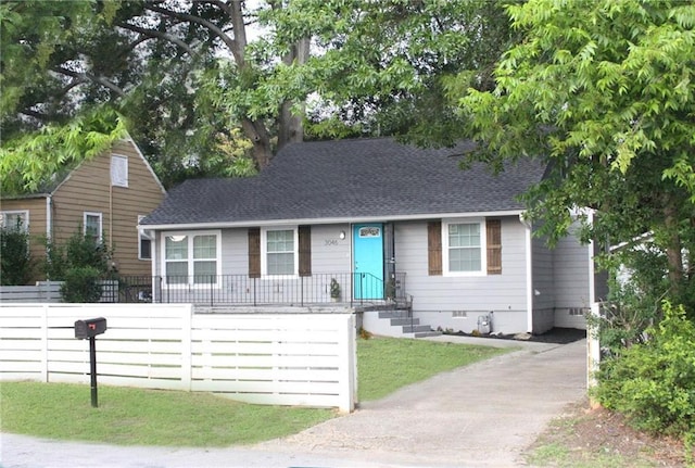 3046 Dobbs Way, East Point, GA 30344 - view of front of house featuring crawl space, roof with shingles, and driveway