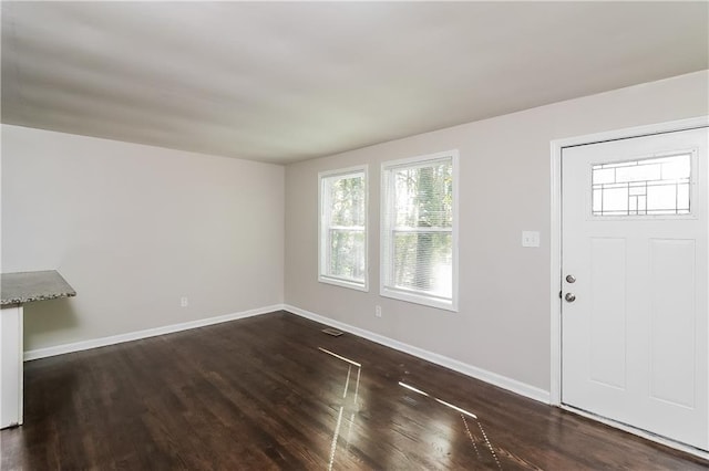 entryway featuring dark hardwood / wood-style flooring