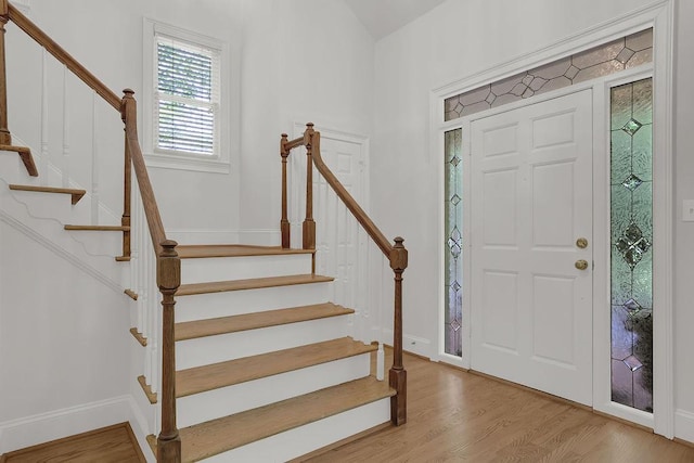 2010 Riverside Rd, Roswell, GA 30076 - entrance foyer featuring stairway, light wood-style flooring, and baseboards